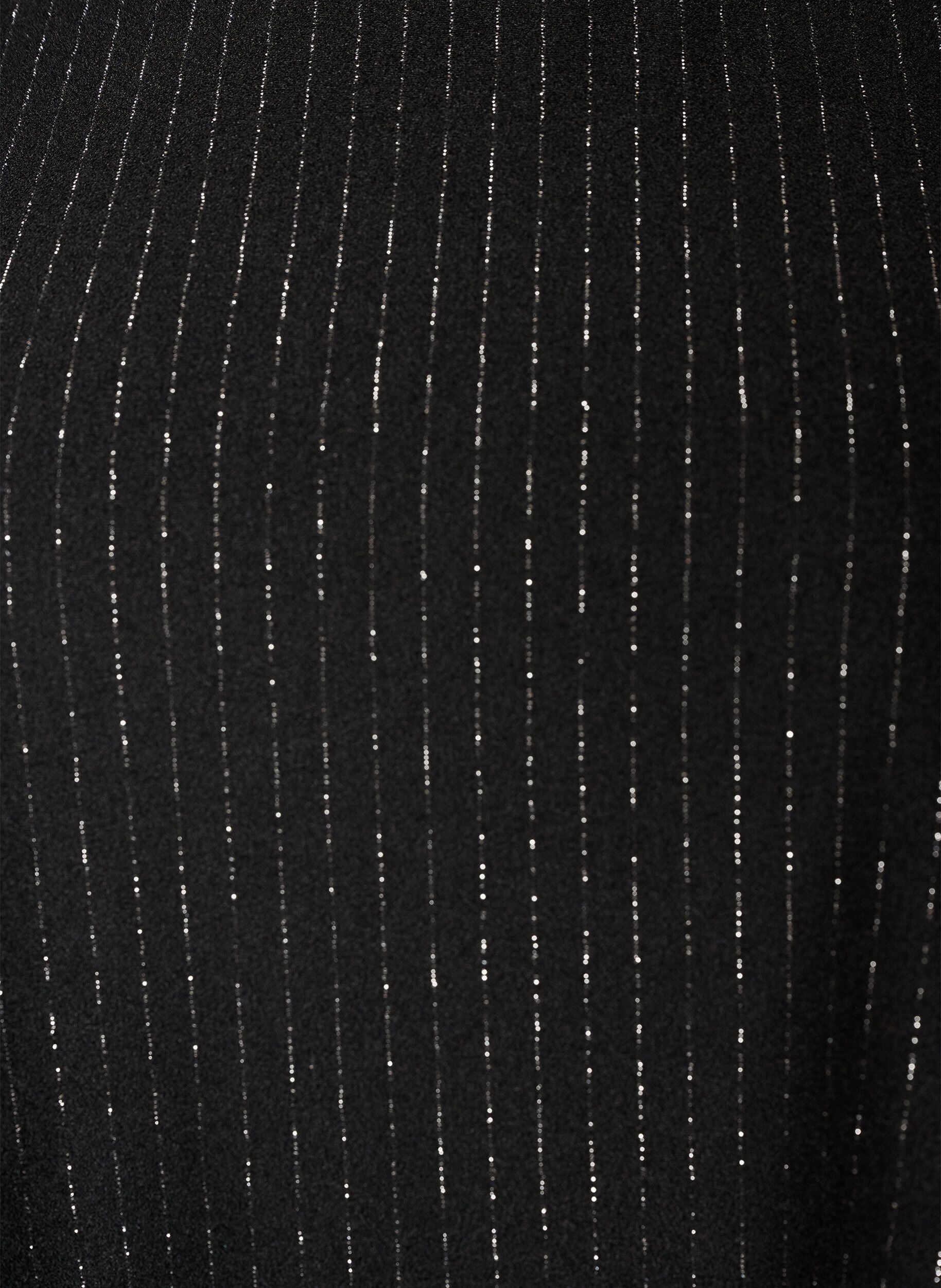 ZizzifashionPeplum blouse with glitter stripes, Black, Packshot image number 2