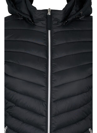 Lightweight jacket with pockets and detachable hood, Black, Packshot image number 2