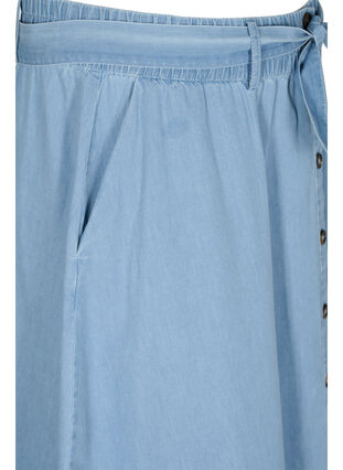 Loose denim skirt with buttons, Light blue denim, Packshot image number 3