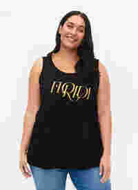 Cotton top with a-shape, Black FLORIDA, Model