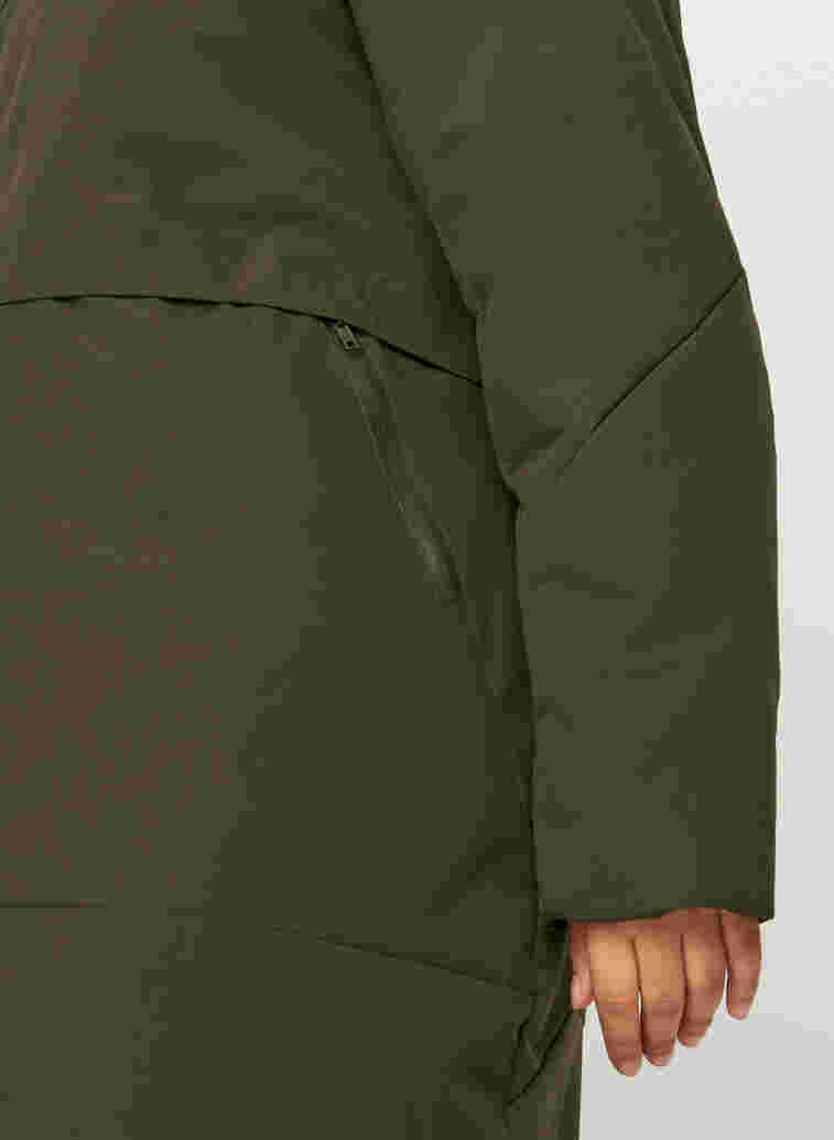 Winter jacket with a drawstring waist, Forest Night, Model image number 2