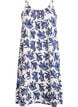 Knee-length strap dress in organic cotton, White, Packshot image number 0