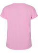 Short sleeved cotton blend t-shirt, Pink, Packshot image number 1