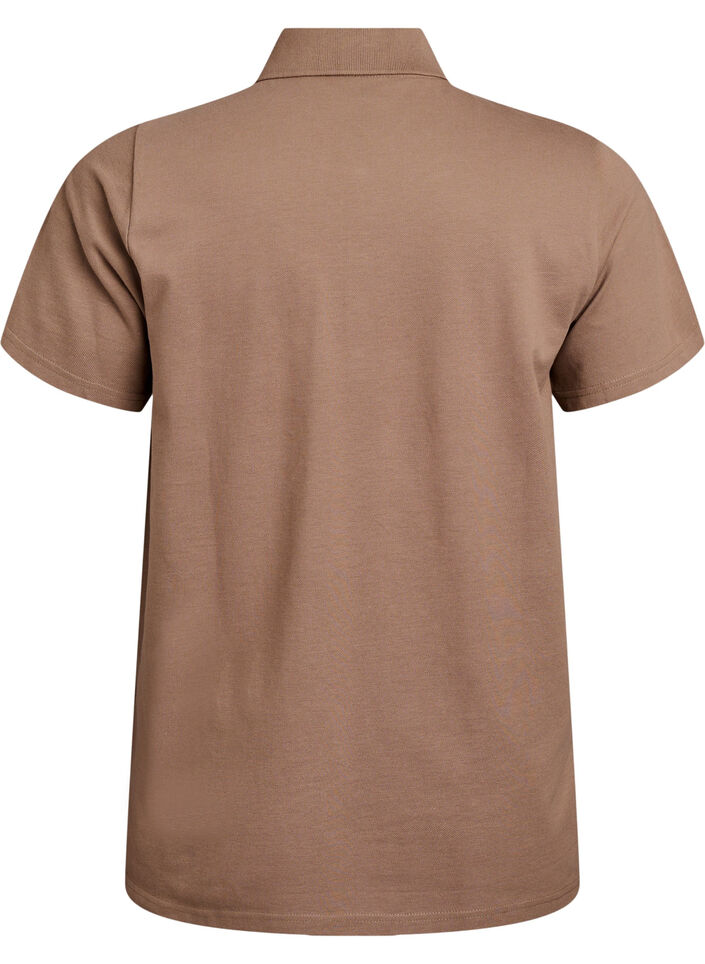 Polo shirt with short sleeves, Brown, Packshot image number 1