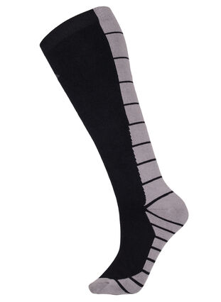 Cotton ski socks, Black/Medium Grey, Packshot image number 0