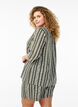 Striped blouse in linen-viscose blend, Green, Model image number 2