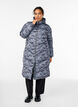 Long camouflage puffer jacket, Dark Grey, Model image number 0