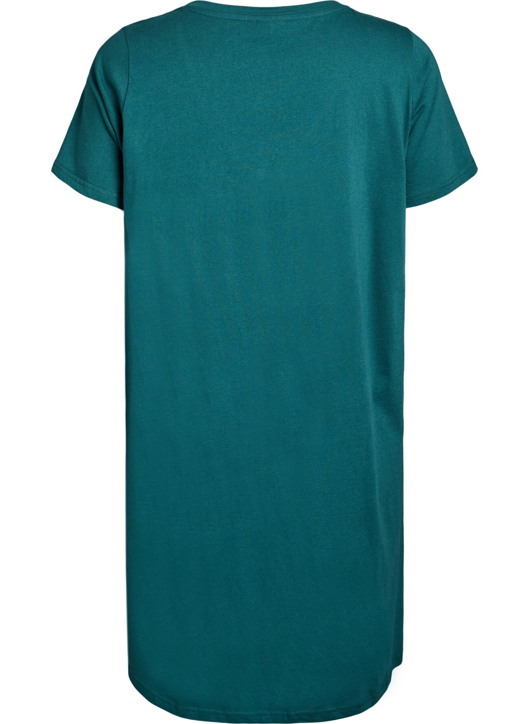 ZizzifashionOrganic cotton nightgown with v-neck, Green, Packshot image number 1
