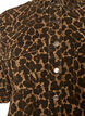 Denim shirt with leopard print and short sleeves, Brown, Packshot image number 2