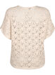 Knitted blouse with short bat sleeves, Sandshell, Packshot image number 1