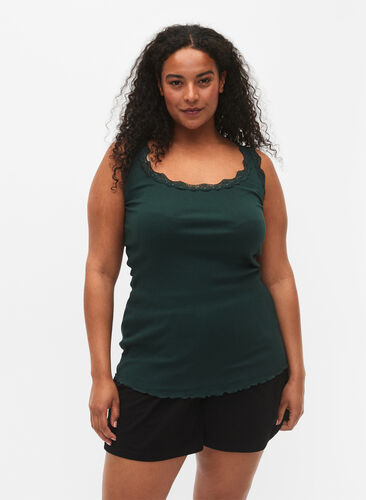 Top with lace trim, Scarab, Model image number 0