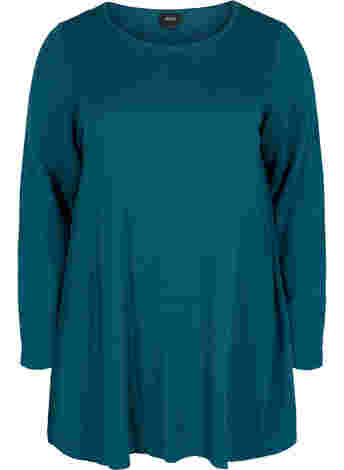 Round neck knitted jumper in cotton blend