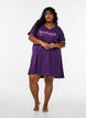 Organic cotton nightdress with V-neck, Purple, Model image number 1
