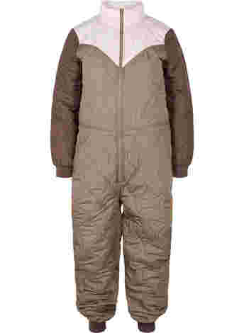 Thermal jumpsuit in block-colour