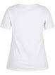 Basic plain cotton t-shirt, White, Packshot image number 1