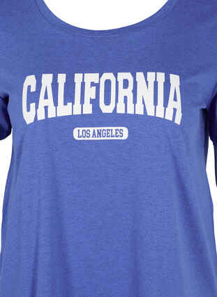 Cotton t-shirt with print, Dazzling Blue Califo, Packshot image number 2