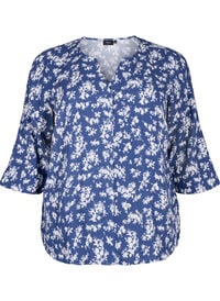 Floral nightshirt with 3/4 sleeves