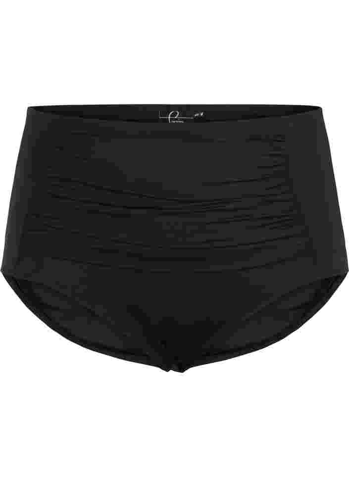 High waisted bikini bottoms, Black, Packshot image number 0