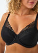 Lace bra with padded cups, Black, Model image number 3