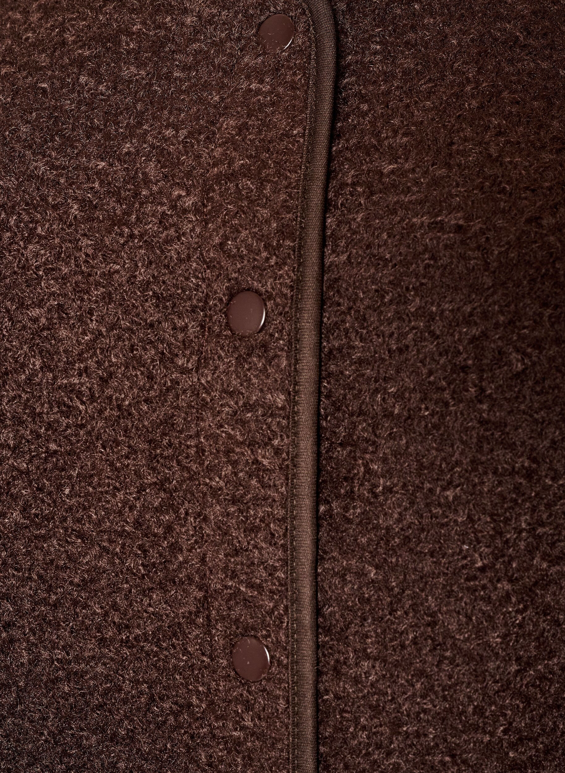 ZizzifashionFleece vest with press buttons and side pockets, Brown, Packshot image number 2