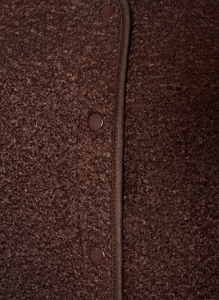 Fleece vest with press buttons and side pockets, Brown, Packshot image number 2