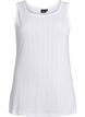 Night top in organic cotton with a textured pattern, White, Packshot image number 0