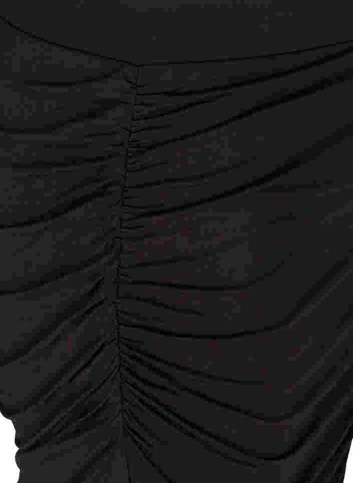 Close-fitting viscose skirt, Black, Packshot image number 3