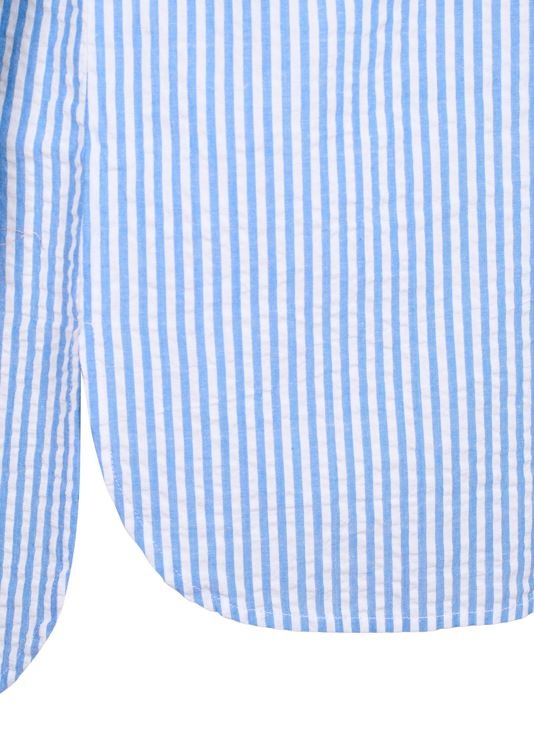 Zizzifashion Striped shirt with chest pockets, Light Blue Stripe , Packshot image number 3