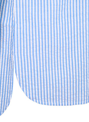 Striped shirt with chest pockets, Light Blue Stripe , Packshot image number 3