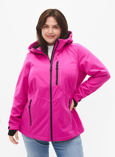 Sporty Softshell Jacket, Rose Violet, Model image number 0