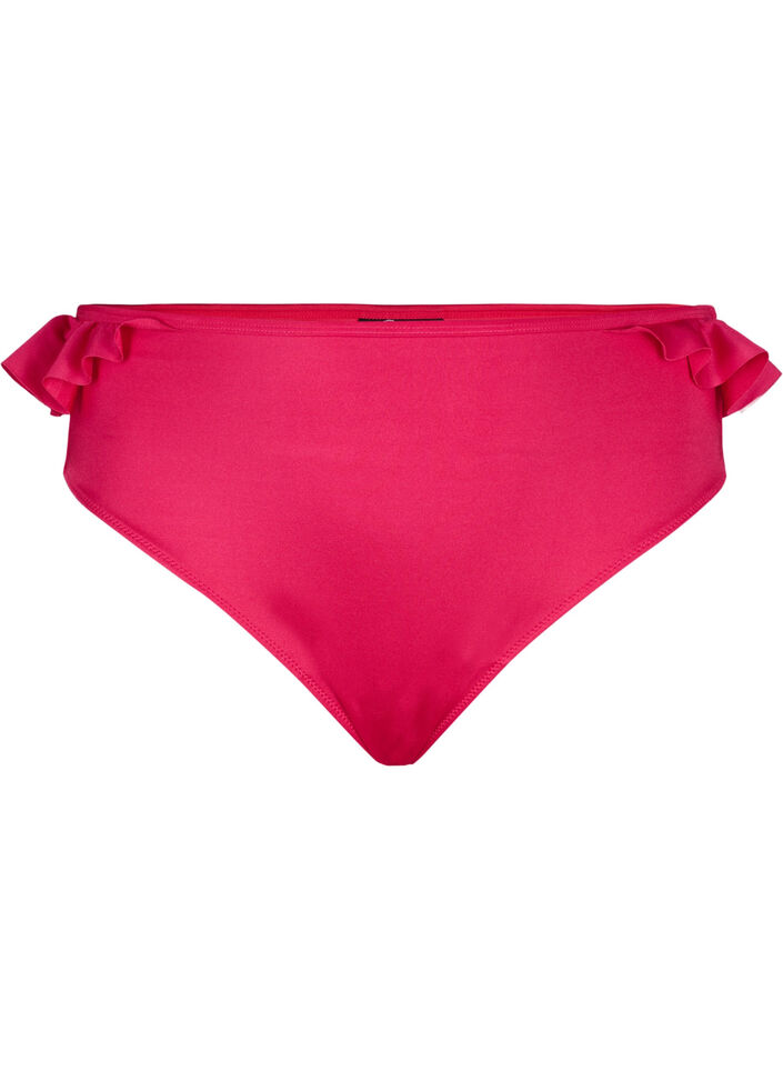 Bikini briefs with ruffles, Pink, Packshot image number 0