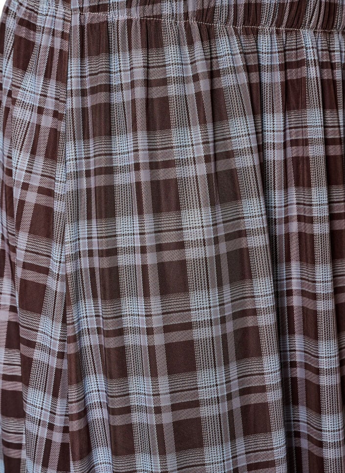 Checked mesh midi skirt, Blue, Packshot