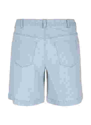 Denim shorts in a striped pattern, Light Blue Stripe, Packshot image number 1