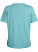 Short sleeve basic t-shirt with v-neck, Green, Packshot image number 1