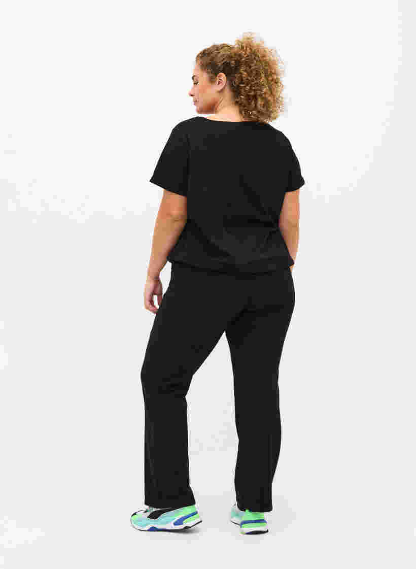 Sports trousers in cotton, Black, Model image number 1