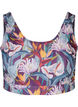 Bikini top with a round neckline, Deep Tropical Print, Packshot image number 0