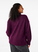 Knitted wool blouse with high neck, Potent Purple Mel., Model image number 1