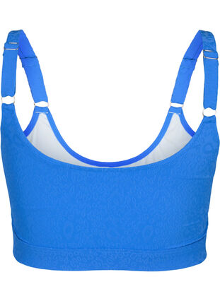 Leo-textured bikini top, Palace Blue, Packshot image number 1