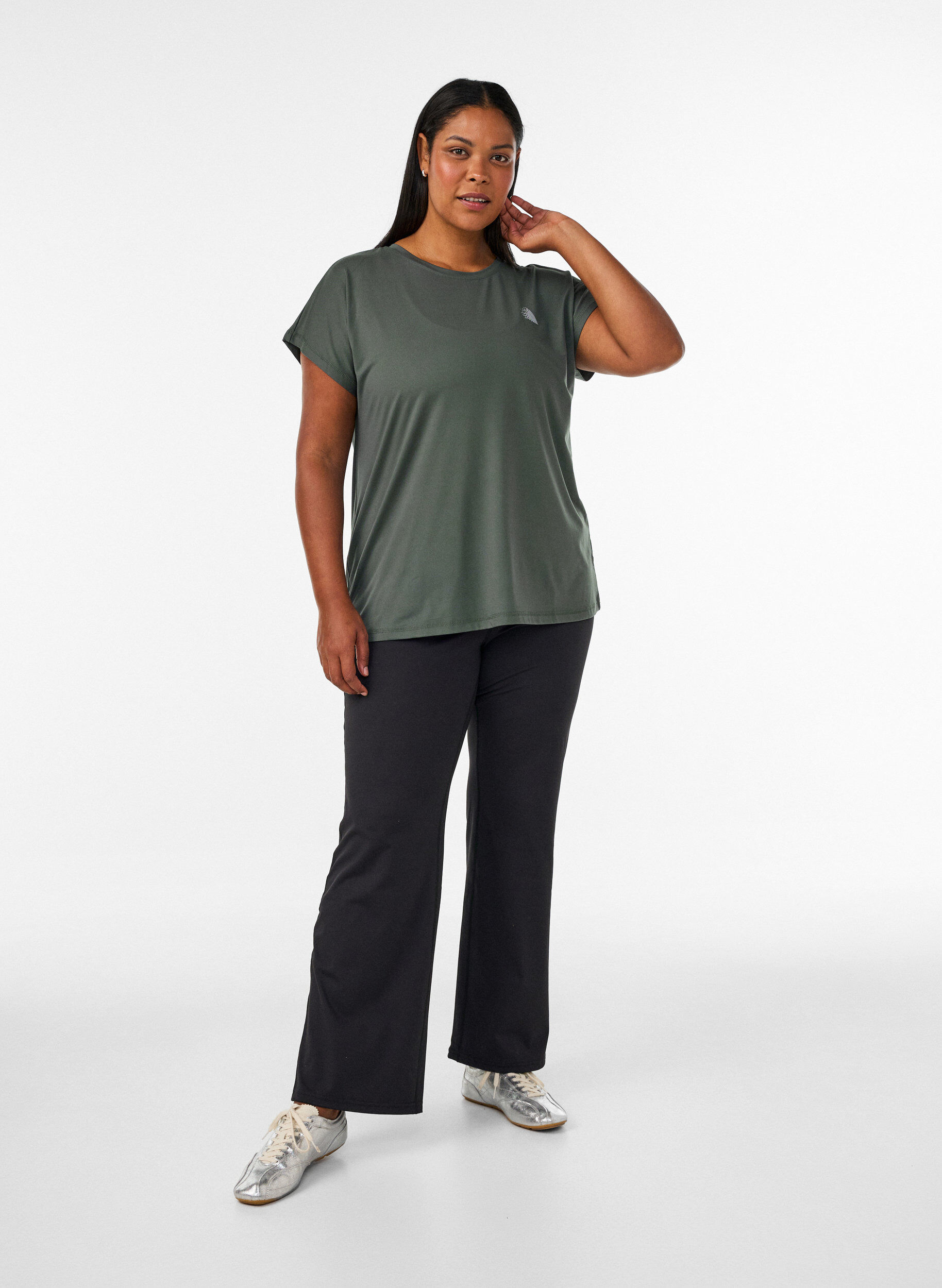 ZizzifashionSolid-coloured training T-shirt, Green, Model image number 1
