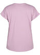 Short-sleeved t-shirt in a cotton blend, Purple, Packshot image number 1