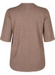 Structured blouse with V-neckline, Walnut, Packshot image number 1
