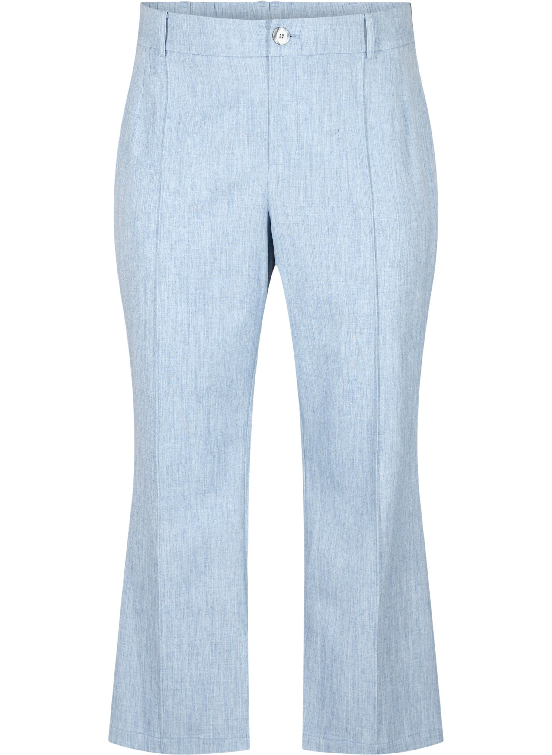 Zizzifashion Melange trousers with elastic and button closure, Infinity , Packshot image number 0