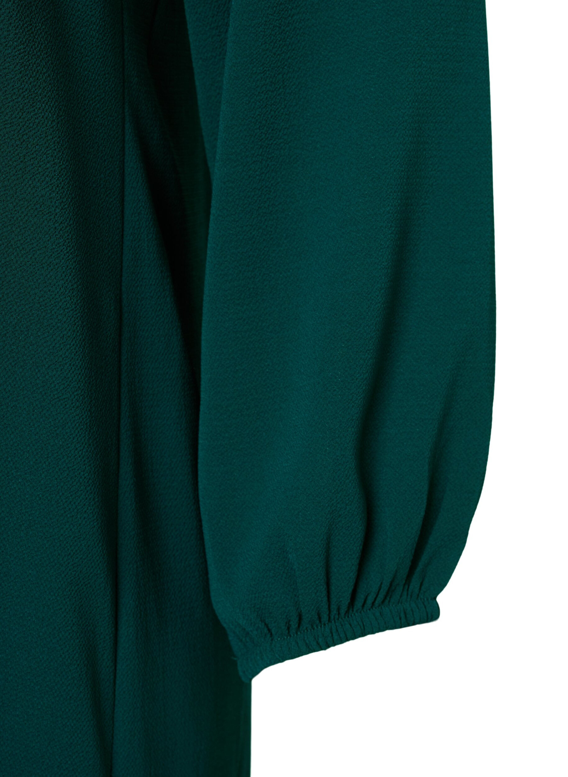 Zizzifashion Long-sleeved V-neck dress, Scarab, Packshot image number 3