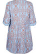 Short dress in patterned cotton muslin, Light Blue, Packshot image number 1