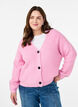 Knit cardigan with v-neck, Pink, Model image number 0