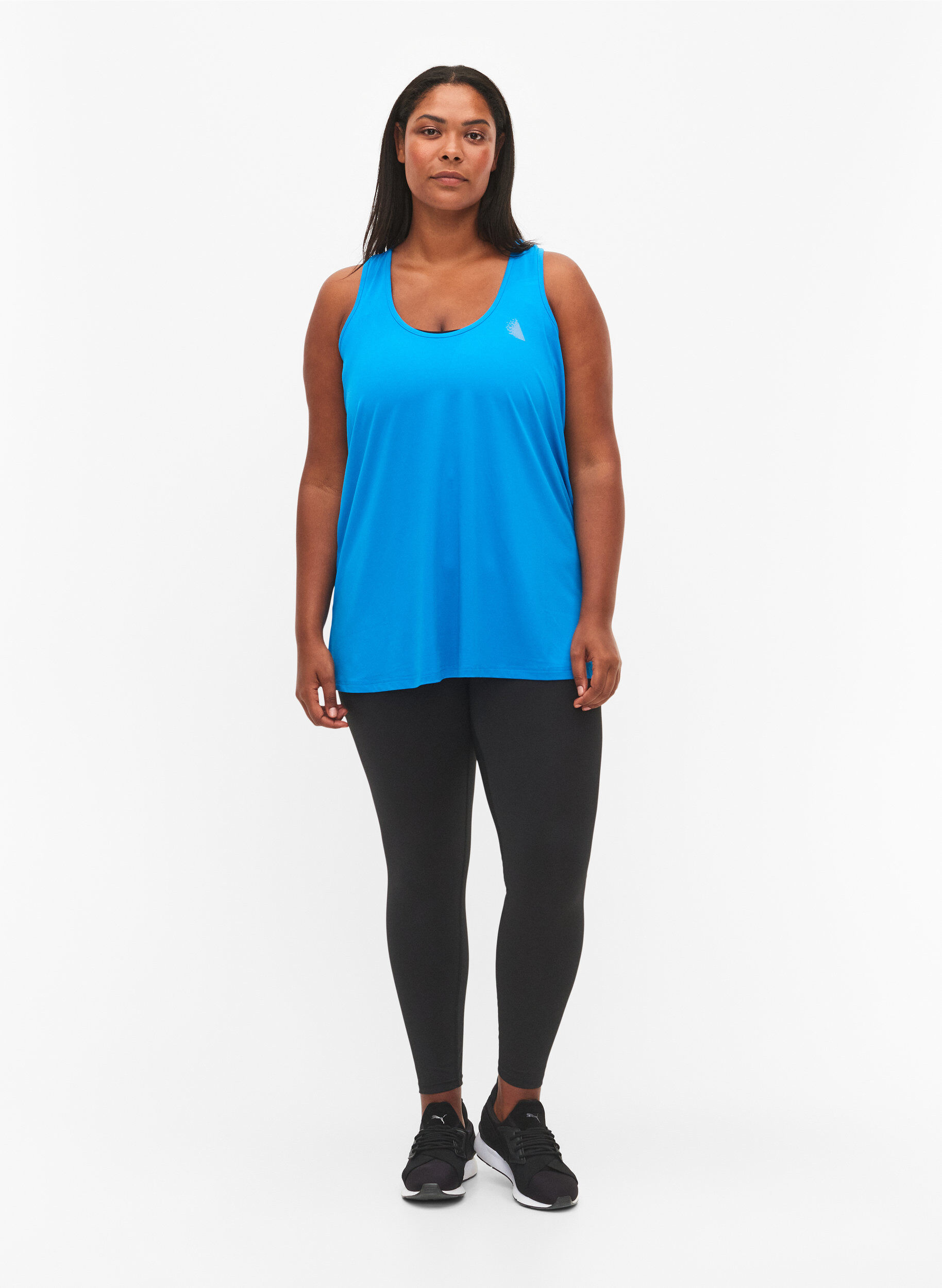 Zizzifashion Workout top with racer back, Blue, Model image number 1