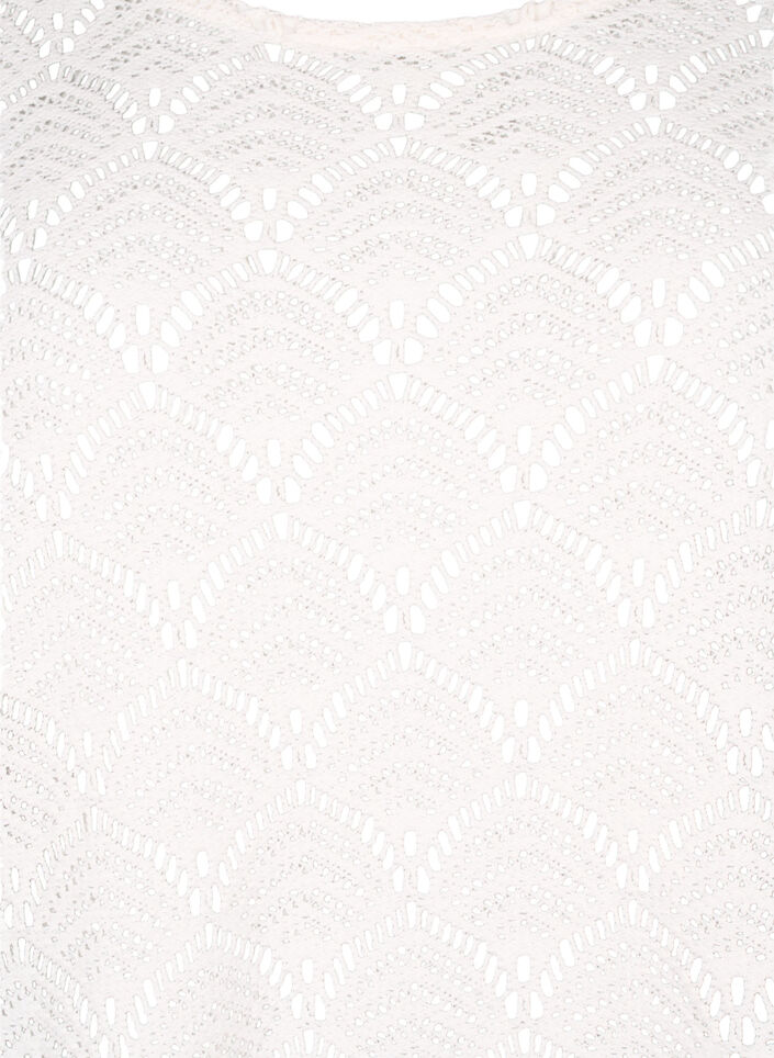 Crochet blouse with 3/4 sleeves, Sandshell, Packshot image number 2