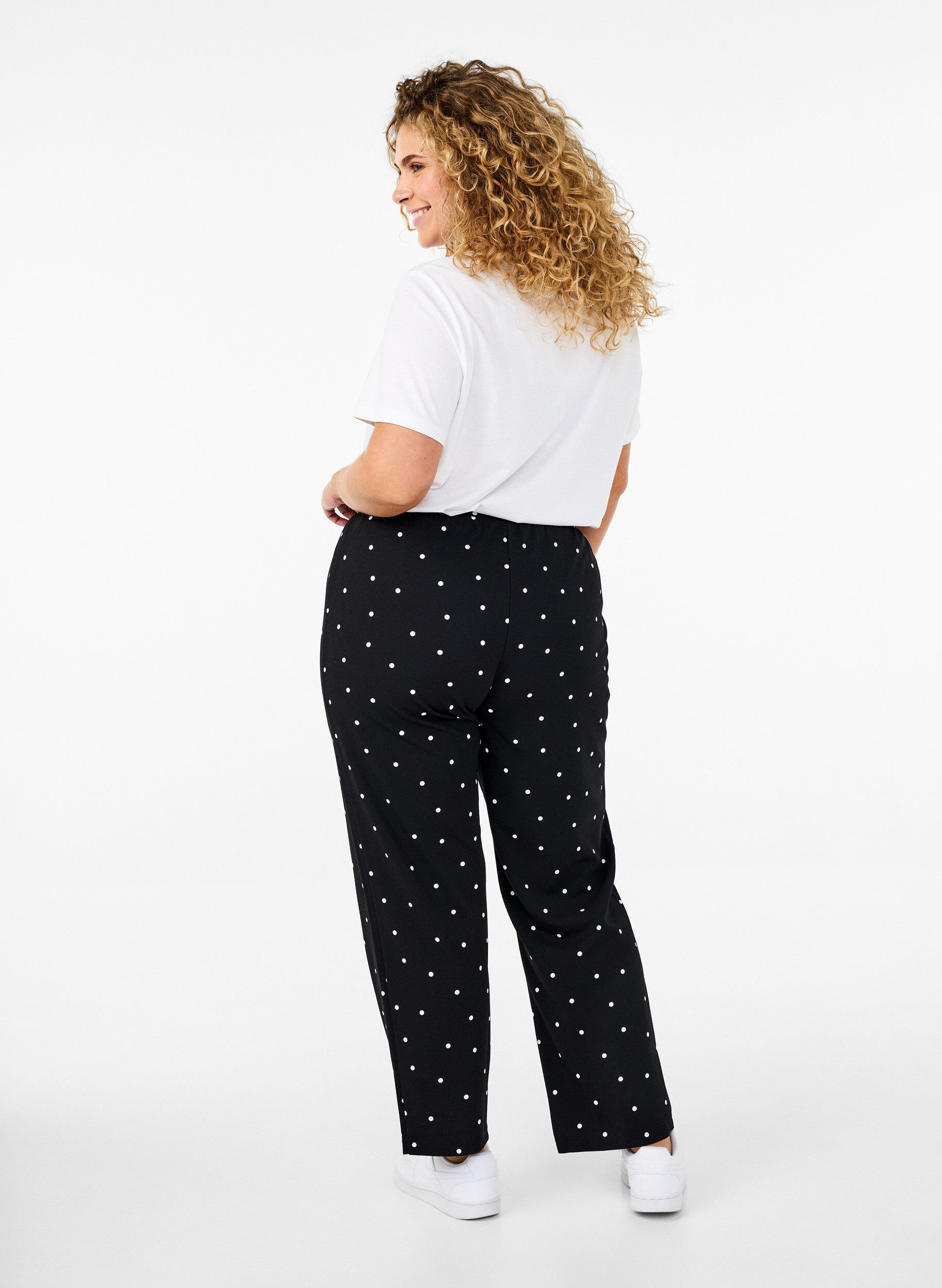 ZizzifashionStraight fit trousers, Black, Model image number 1