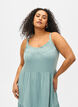 Plain cotton strap dress, Chinois Green, Model image number 2