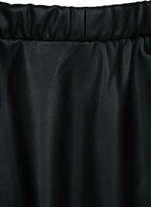 Loose skirt in faux leather, Black, Packshot image number 2